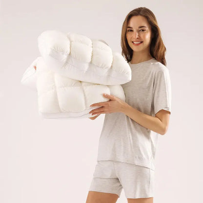 Mellow Puff Pillow – Cloud-Like Comfort, Breathable Support – Ideal for Side, Back & Stomach Sleepers