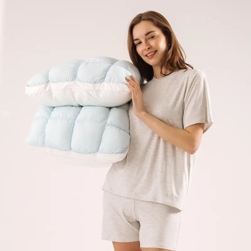 Mellow Puff Pillow – Cloud-Like Comfort, Breathable Support – Ideal for Side, Back & Stomach Sleepers