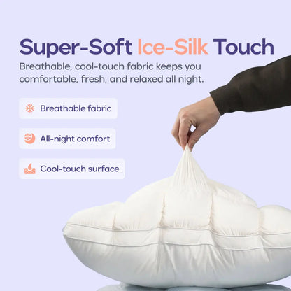 Mellow Puff Pillow – Cloud-Like Comfort, Breathable Support – Ideal for Side, Back & Stomach Sleepers