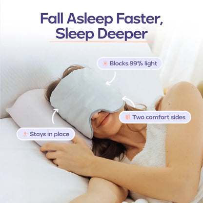 Mellow Sleep Weighted Eye Mask – Strapless 360° Wraparound, Soft Light Blocking for Relaxation