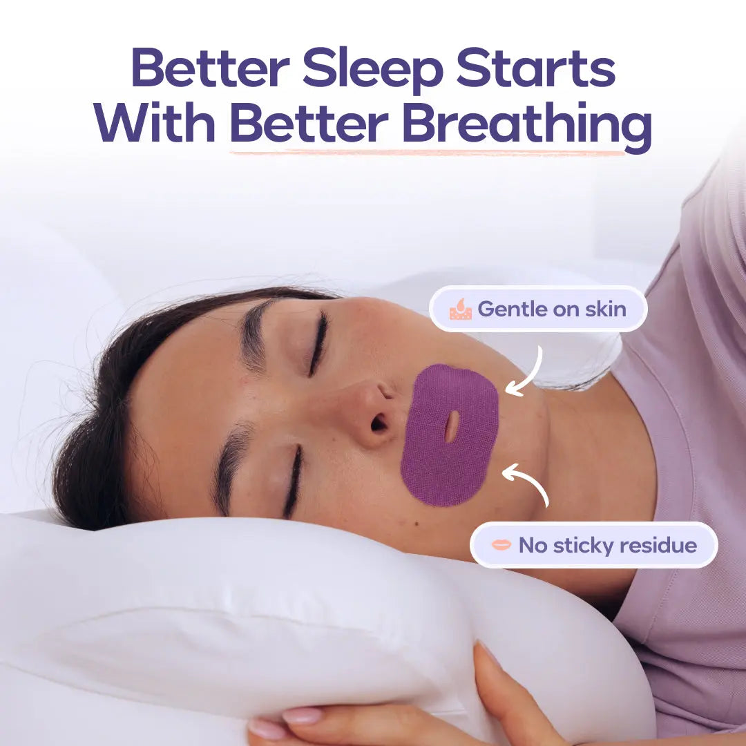Mellow Sleep Mouth Tape – Gentle Hypoallergenic, Nasal Breathing Aid – Snoring Relief & Comfortable Sleep