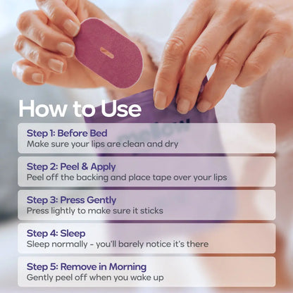 Mellow Sleep Mouth Tape – Gentle Hypoallergenic, Nasal Breathing Aid – Snoring Relief & Comfortable Sleep