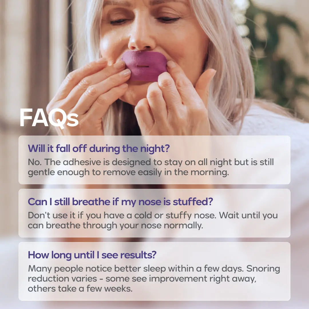 Mellow Sleep Mouth Tape – Gentle Hypoallergenic, Nasal Breathing Aid – Snoring Relief & Comfortable Sleep