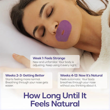 Mellow Sleep Mouth Tape – Gentle Hypoallergenic, Nasal Breathing Aid – Snoring Relief & Comfortable Sleep