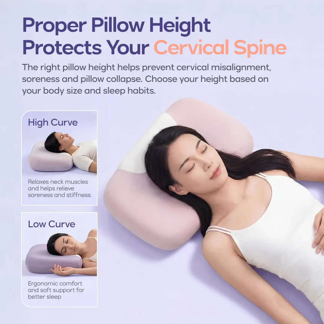 Mellow Sleep | Mellow Halo Pillow Ergonomic Cervical Extra Neck Support Pillow