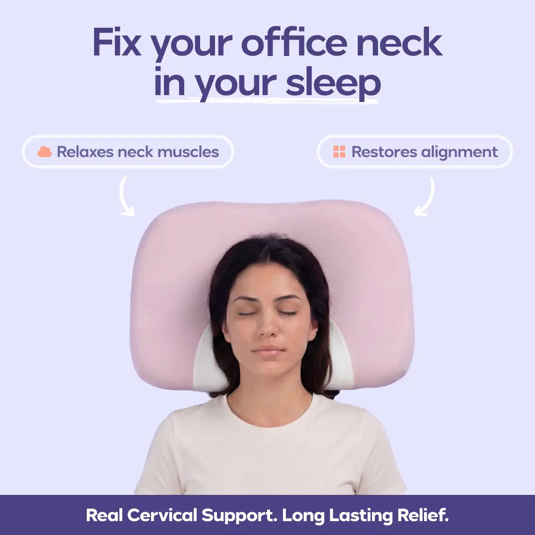 Mellow Sleep | Mellow Halo Pillow Ergonomic Cervical Extra Neck Support Pillow