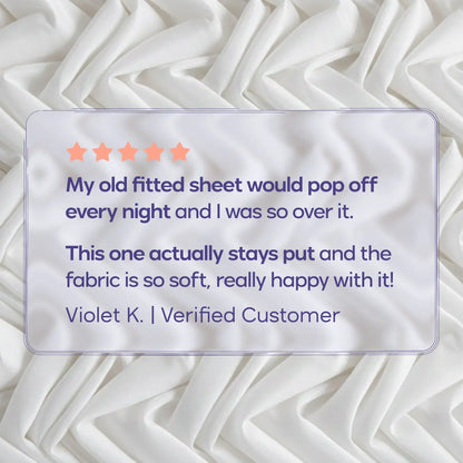 Mellow Sleep Cooling EasyFit Sheet – Silky Soft, Wrinkle-Free, Breathable – Hotel-Quality Comfort